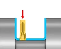 finbearbeta ett svarvningsspår